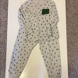 First Impressions Boys 4T Trees Crew Shirt & Matching Pants Slate Heather Gray